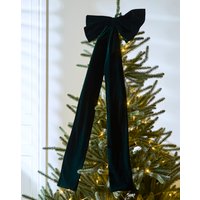 Velvet Bow Tree Topper Emerald