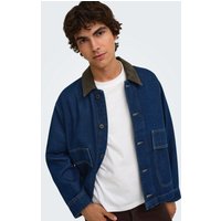 & Kaizen Denim Jacket Dark Blue & 4XL