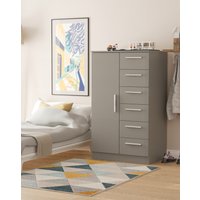 Eider 1 Door 5 Drawer Robe