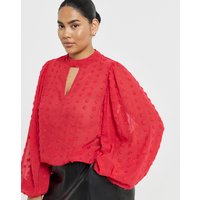 Dobby Keyhole Blouse