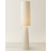 Ash Boucle Fabric Midi Floor Lamp