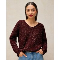Text Jumper Plum