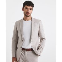 Linen Blend Pinstripe Suit Blazer 40R