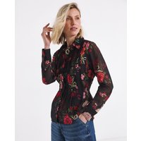 Floral Pintuck Shirt Floral JD Williams