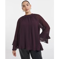 Asymmetric Ruffle Blouse