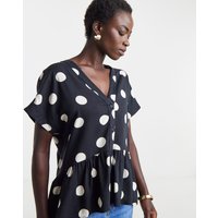 Spot Print Button Through Top Spot Print JD Williams
