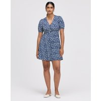 Finery London Ensley Navy Print Mini Dress - Size 16