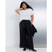 Sequin Wide Leg Trouser