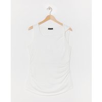 Twist Detail Sleeveless Top Ivory JD Williams