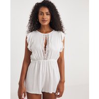 Animal Jacquard Satin Playsuit