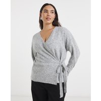 Diamante Ballet Wrap Cardigan Marl 32 34