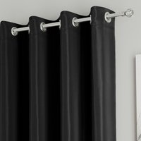 90x90" Eyelet Nightfall Pair Room Darkening Supersoft Thermal Energy Saving & Noise Reducing Curtains
