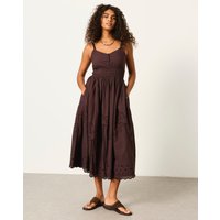 Teri Embroidered Midi Choco