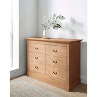 Ashford 6 Drawer Wide Chest OAK Effect