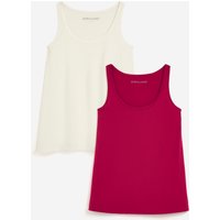 & Ivory 2 Pack Swing Vests Ivory JD Williams