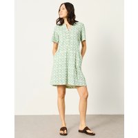 Meggie Fan Geo Jersey Dress Ivory Multi Coloured