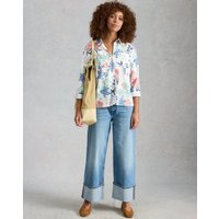 Sophie Organic Cotton Shirt Ivory Multi Coloured