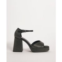Diamante Platform Heeled Sandals Ex Wide