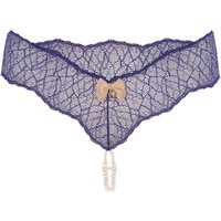 Bracli | Sydney Dubbele Parel String Blauw | Luxe Lingerie Maat S