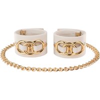 Asche & Gold | Beatrice Duo Handboeien | Design Armband | Wit Maat M