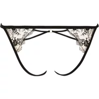 Apres Minuit Black Open String – Luxe Lingerie Atelier Amour Maat S