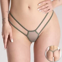 Lucky Cheeks | Venus in Olijfgroen - Diamond G-String - Groen Maat M