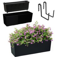 Skrzynka balkonowa z uchwytem Fontana 56cm czarna