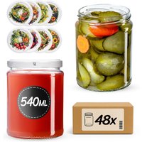 Słoiki na przetwory Maki 540ml fi 82 mm 48szt + wieczko Garden wreath
