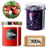 Słoiki na przetwory Avila 350ml 100szt fi 82 mm + wieczka "Mix warzyw"