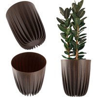 Eko doniczka na kwiaty z wkładem Costa 19 cm, espresso
