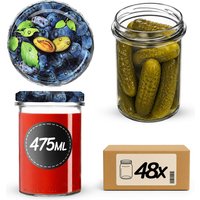 Słoiki na przetwory Befa 475ml 48szt fi 82 mm + wieczka "Śliwki"