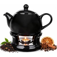Dzbanek ceramiczny z podgrzewaczem Irais 1L czarny