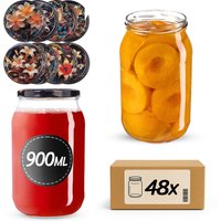 Słoiki na przetwory Simo 900ml fi 82 mm 48szt + wieczko Kwiaty