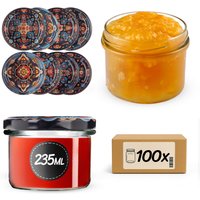 Słoiki na przetwory Tartu 235ml fi 82 mm 100szt + wieczko Haftowanka