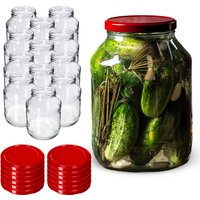 Szklany słój Albi 2,5L 100 mm + wieczko czerwone 12szt