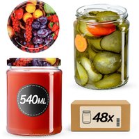 Słoiki na przetwory Maki 540ml 48szt fi 82 mm + wieczka "Owoce"