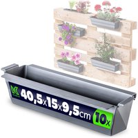 Doniczka do europalet Veere 40.5 cm srebrna 10 szt.