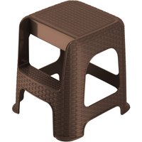 Taboret ze schodkiem, 2 stopnie, brązowy, 160 kg