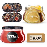 Słoiki na przetwory Raja 300ml fi 82 mm 100szt + wieczko Kwiaty