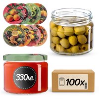 Słoiki na przetwory Sonka 330ml fi 82 mm 100szt + wieczko Egzotyczne owoce