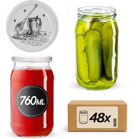Słoiki na przetwory Niva 760ml fi 82 mm 48szt + wieczko Pszczoła