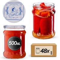 Słoiki na przetwory Kisko 500ml fi 82 mm 48szt + wieczko Makatka