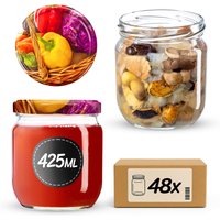 Słoiki na przetwory Salla 425ml fi 82 mm 48szt + wieczko Warzywa