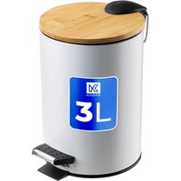 Kosz łazienkowy Linter biały, 3L