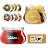 Słoiki na przetwory Raja 300ml fi 82 mm 20szt + wieczko Garden wreath