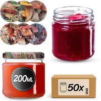 Słoiki na przetwory Lerma 200ml 50szt fi 66 mm + wieczka "Mix grzybów"