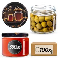 Słoiki na przetwory Sonka 330ml fi 82 mm 100szt + wieczko Miód czarny