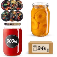 Słoiki na przetwory Simo 900ml fi 82 mm 24szt + wieczko Ptaki