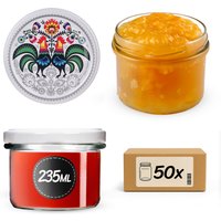 Słoiki na przetwory Tartu 235ml fi 82 mm 50szt + wieczko Kogut