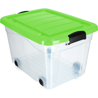 Plastikowy pojemnik na kółkach Vado 40L, zielony